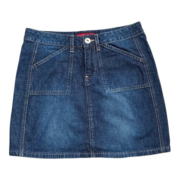 UNIONBAY Womens Size 7 Denim 100% Cotton Blue Jean Mini Pencil Skirt - Picture 1 of 5